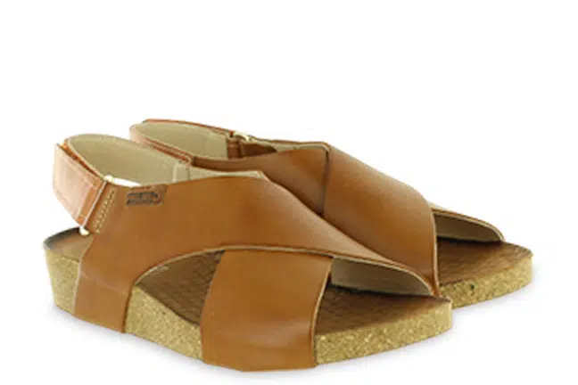 Women’s Pikolinos Mahon Brandy Leather Wedge Heel Sandals