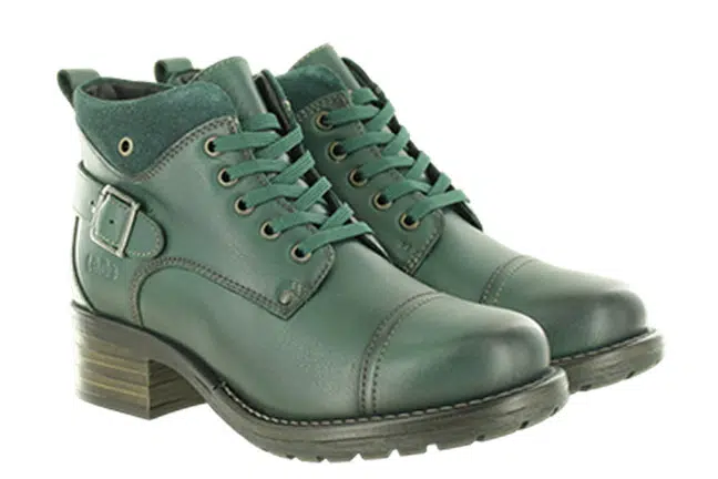 Women’s Taos Mini Crave Green Leather Booties