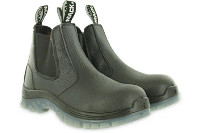 Mack Tradie Black Pull-On Boots Pair