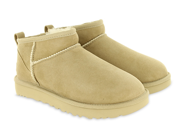 Women’s UGG Classic Ultra Mini Sand Shearling Pull-On Boots