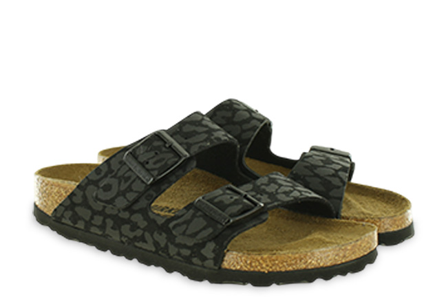 Women’s Birkenstock Arizona Leo Black Narrow Sandals