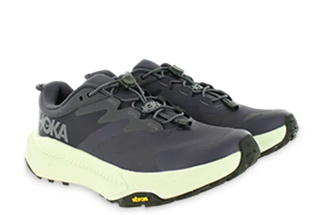 Women’s Hoka Transport Black/Purple Athletic Walking Shoes