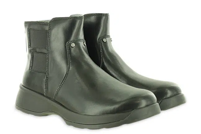 Women’s Alegria Jordyn Black Leather Zip-Up Boots