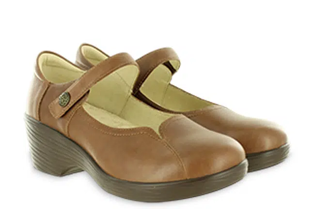 Women’s Alegria Saylar Brown Leather Stylish Mary Jane Shoes