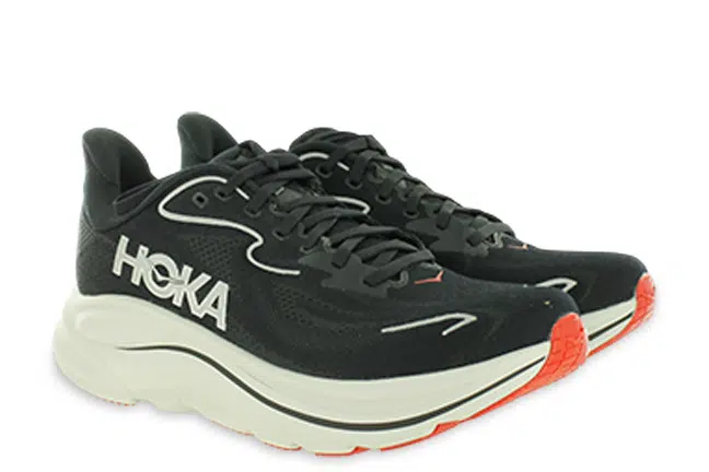 Men’s Hoka Clifton 10 Black Regular Athletic Running Shoes
