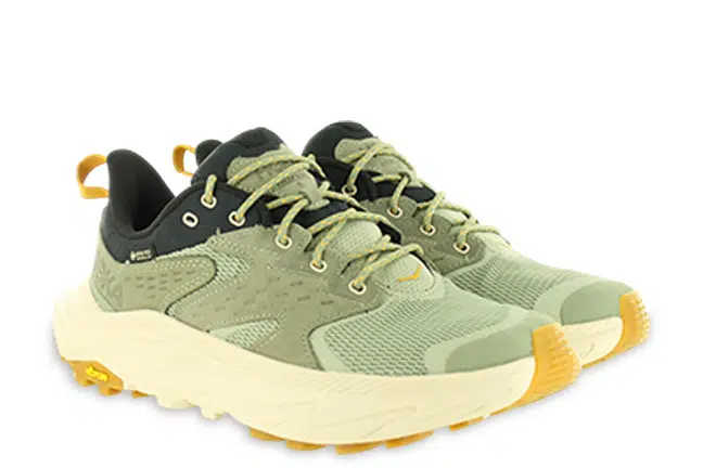 Men’s Hoka Anacapa 2 Low GTX Green Leather Hiking Shoes