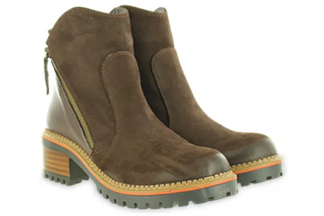 Women’s Biza Whitley Brown Leather Zip-Up Boots
