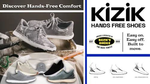 kizik banner hands free comfort
