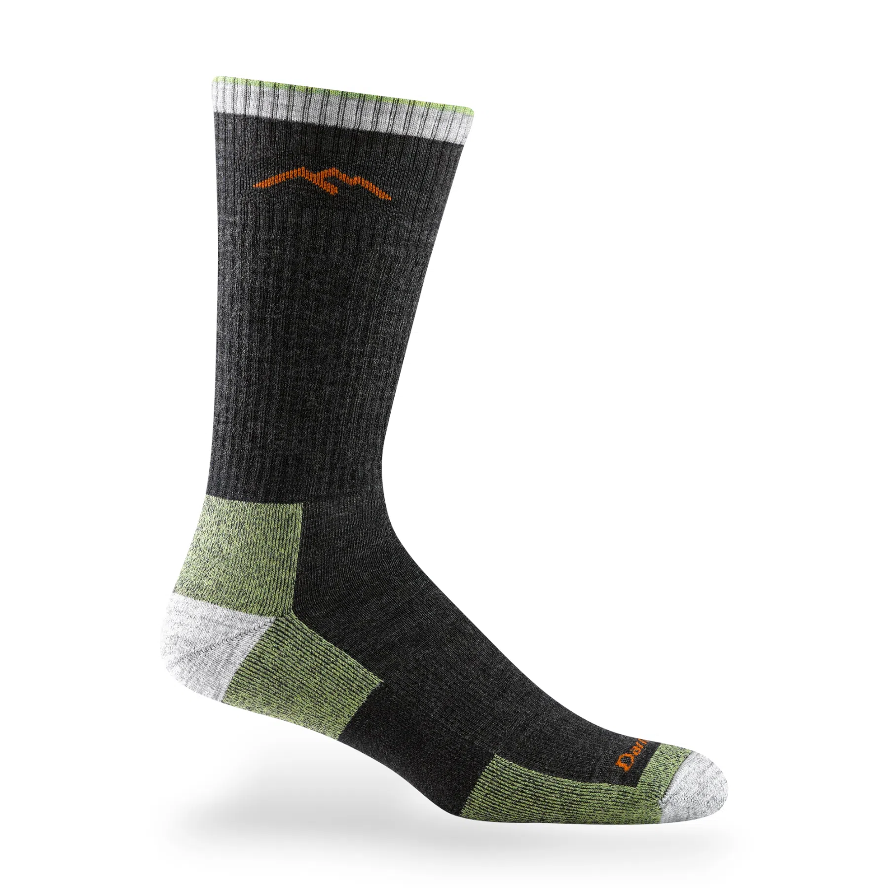 Darn Tough men's boot hike midweight sock lime merino wool