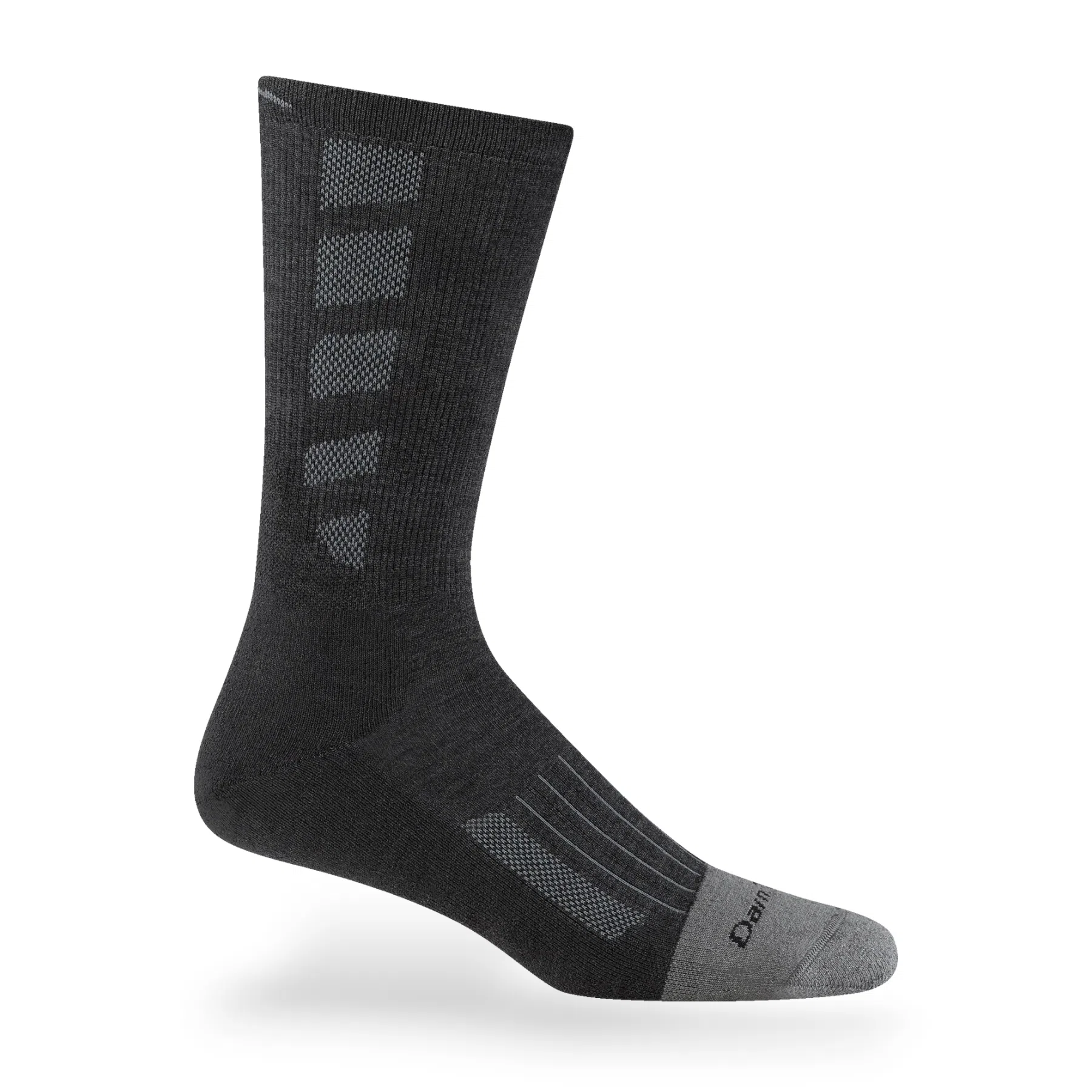 Darn Tough men's midweight micro crew sock in black merino wool