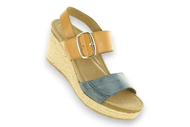 Aetrex Ashley EW794 Blue Multi Sandals Single