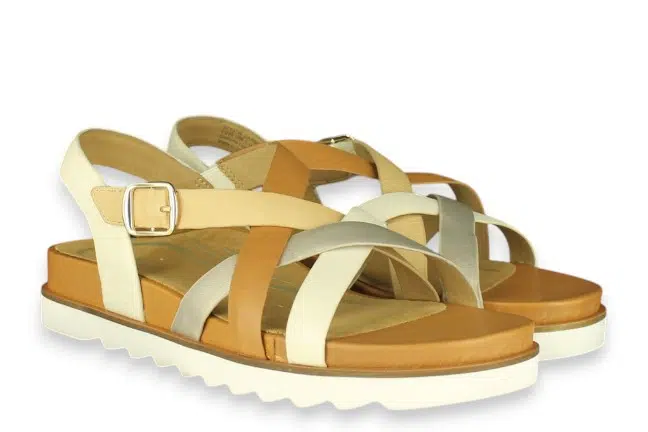 Aetrex Carmen SF131 Champagne Sandals Pair