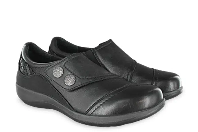 Aetrex Karina Wide DM500WW Black Shoes Pair