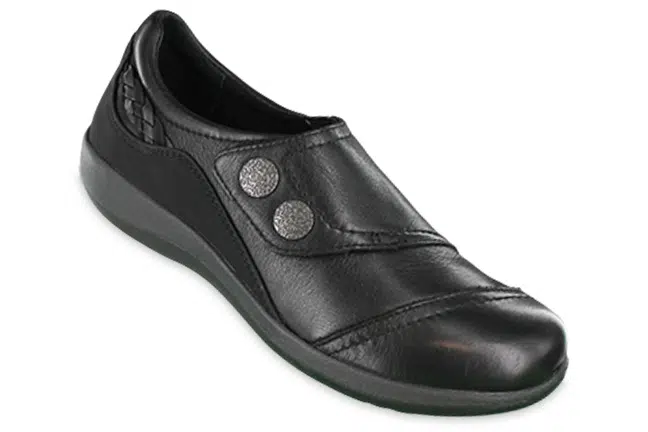 Aetrex Karina Wide DM500WW Black Shoes Single