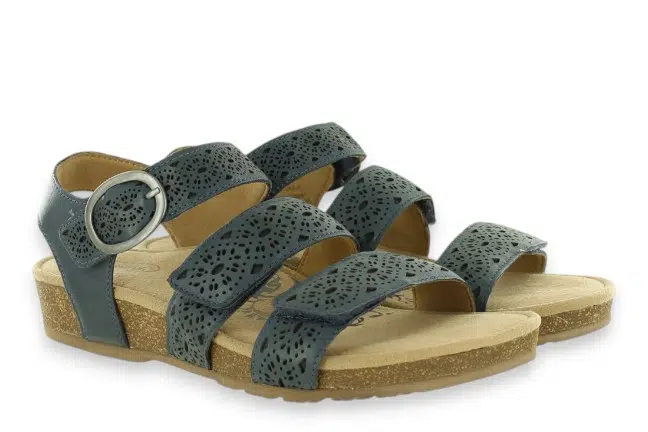 Aetrex Lilly SC571 Navy Sandals Pair