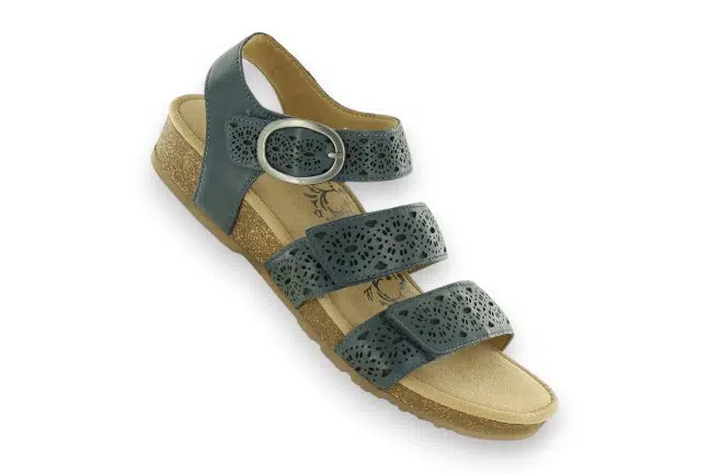 Aetrex Lilly SC571 Navy Sandals Single