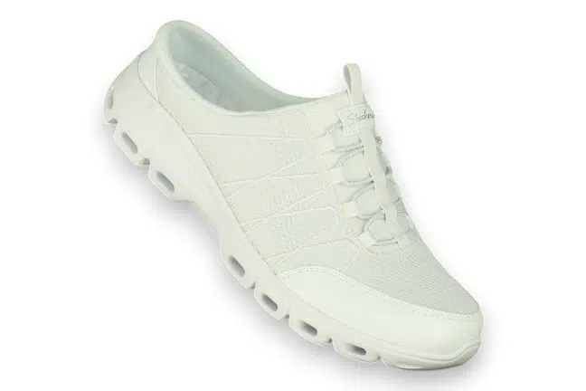 Skechers Glide-Step 159545 WHT White Mules Single