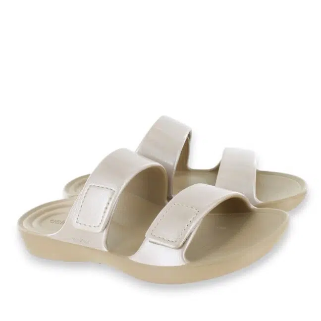 Aetrex Kaia ST9315W Champagne Sandals Pair