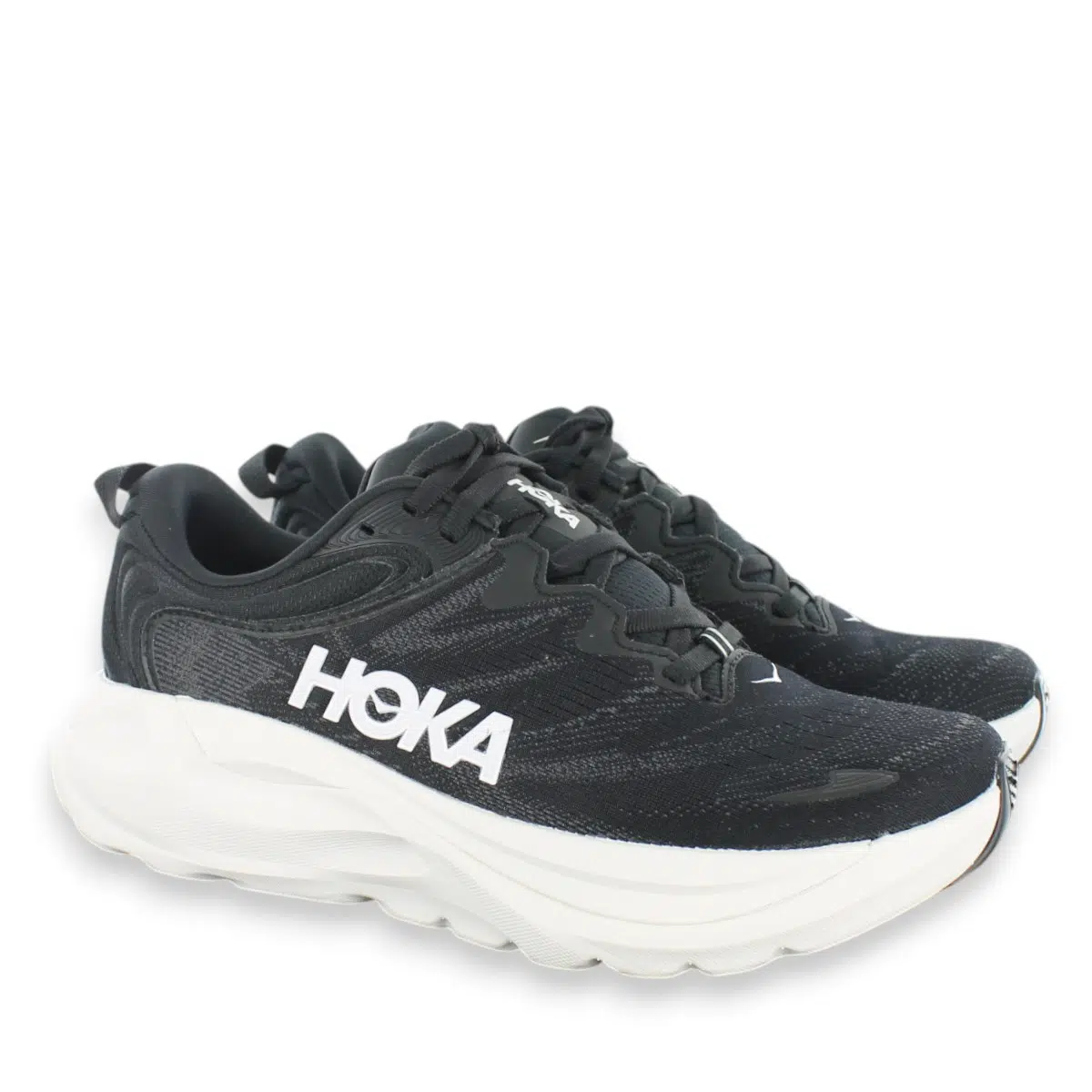 Hoka Gaviota 6 1171933 BWHT Black Running Shoes Pair