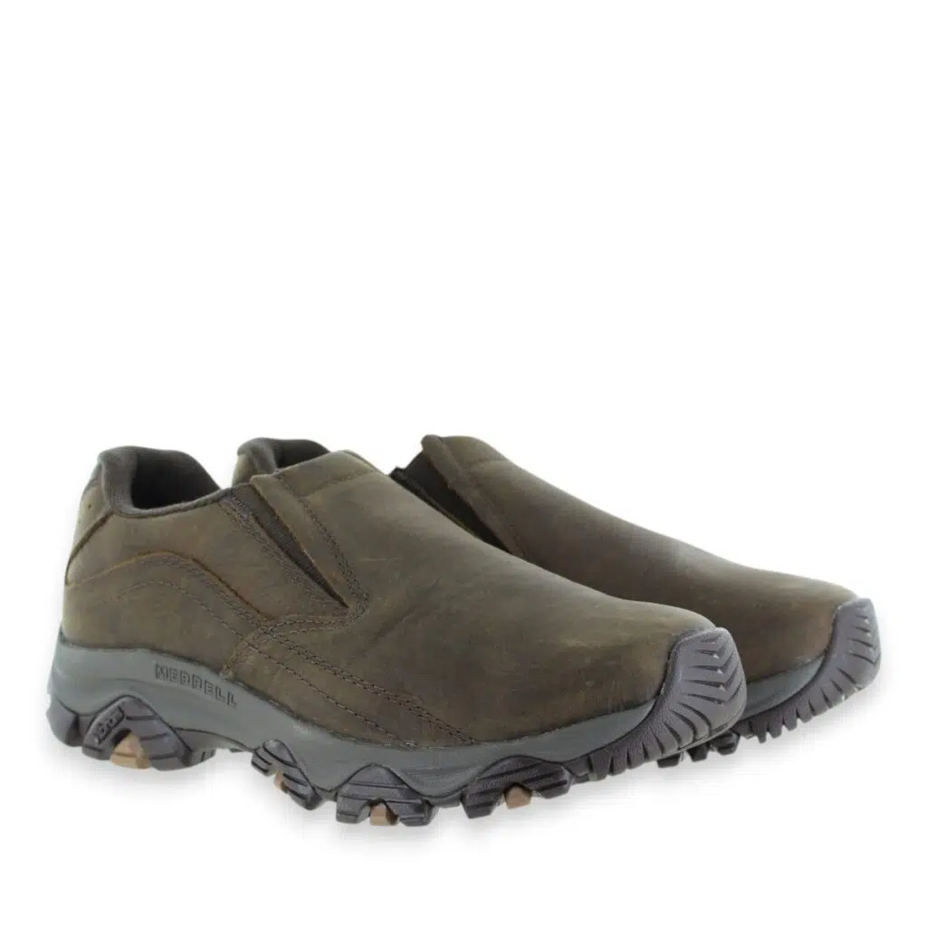Men’s Merrell Moab Adventure Moc Brown Wide Slip-On Shoes