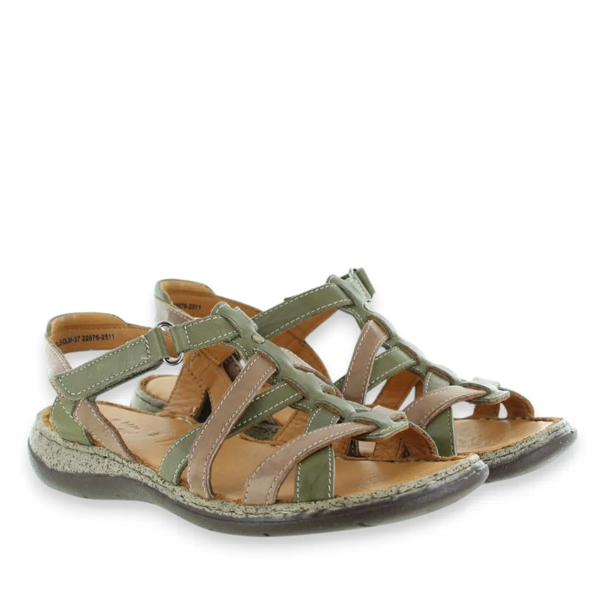 Spring Step Nyxelle NYXELLE-OLV Olive Sandals Pair