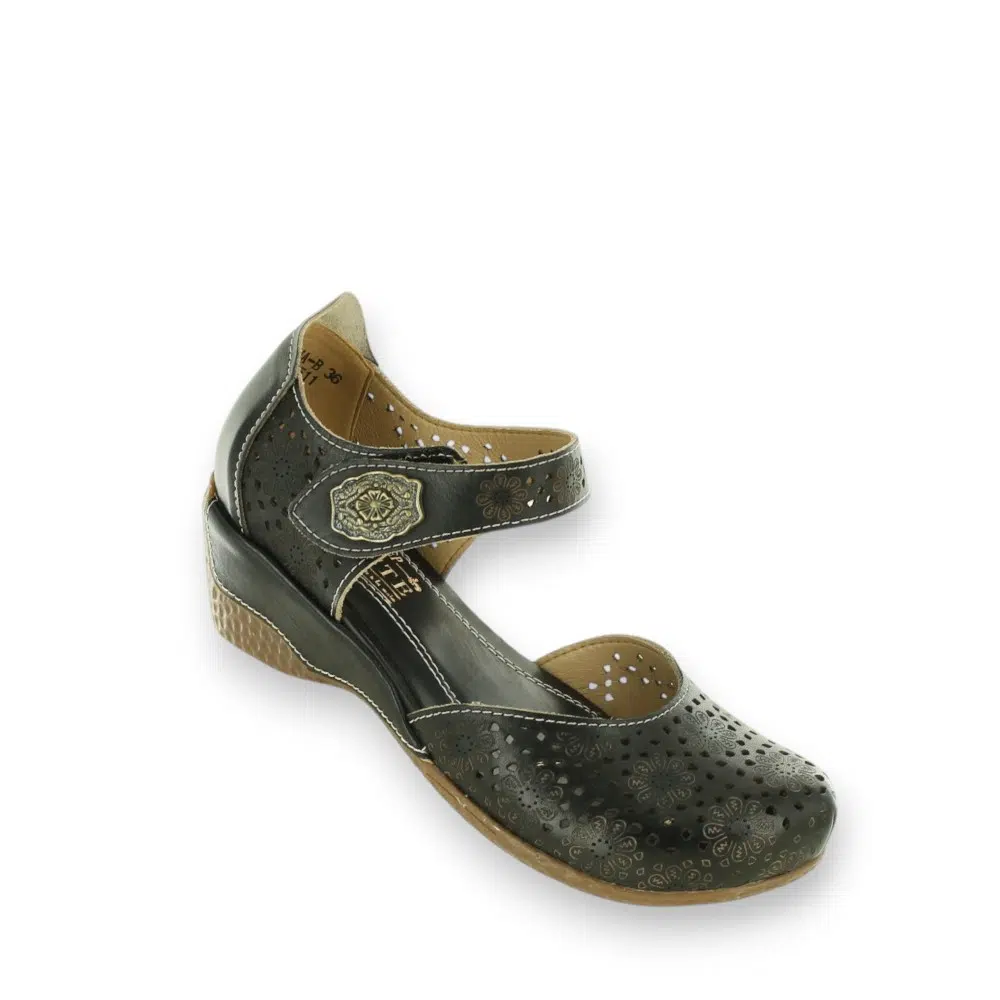 Spring Step Americana AMERICANA_Blk Black Shoes Single
