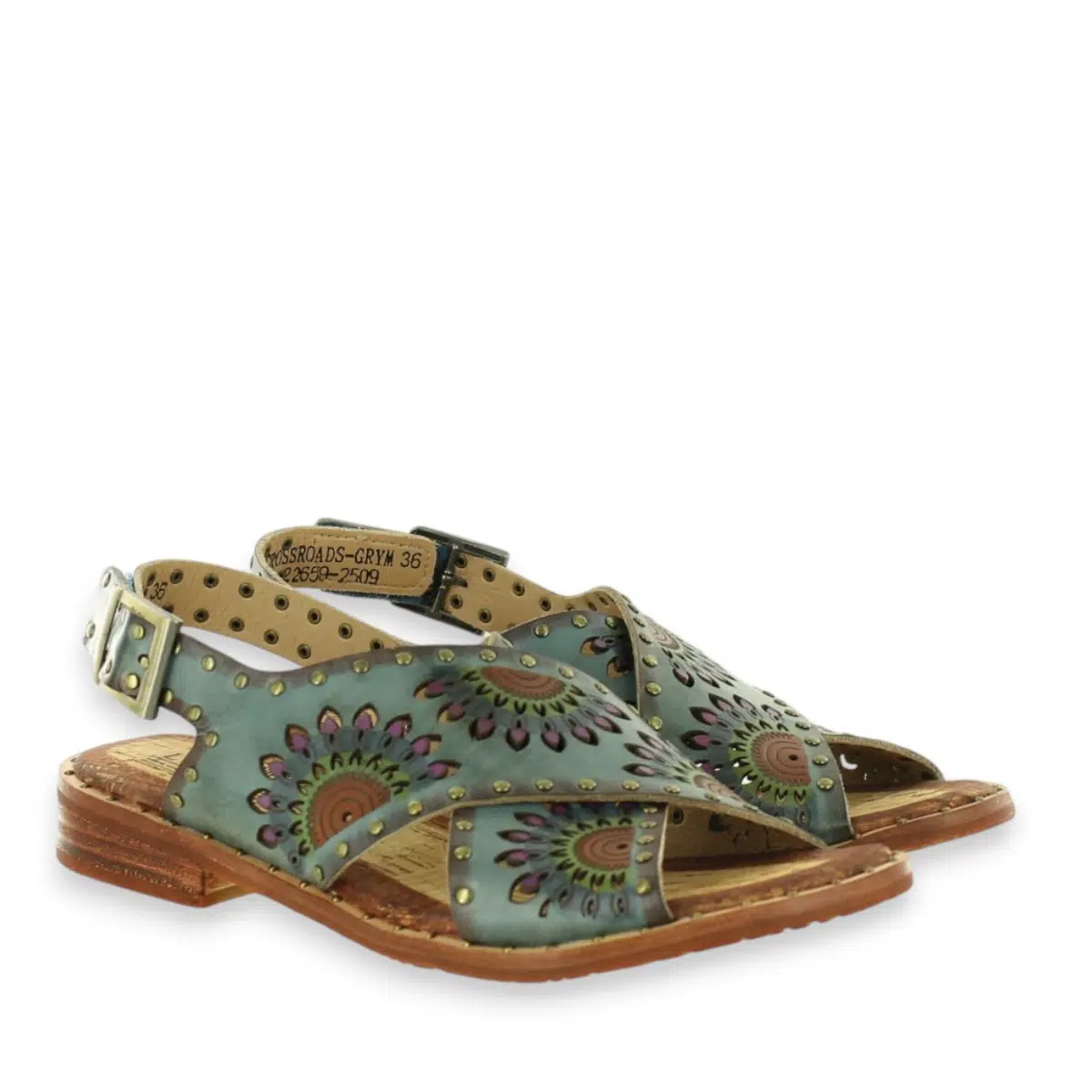 Spring Step Crossroads CROSSROADS-GRY Grey Sandals Pair