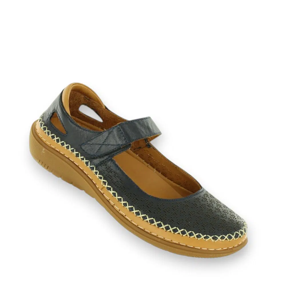 Spring Step Janah JANAH-NVY Navy Mary Jane Shoes Single