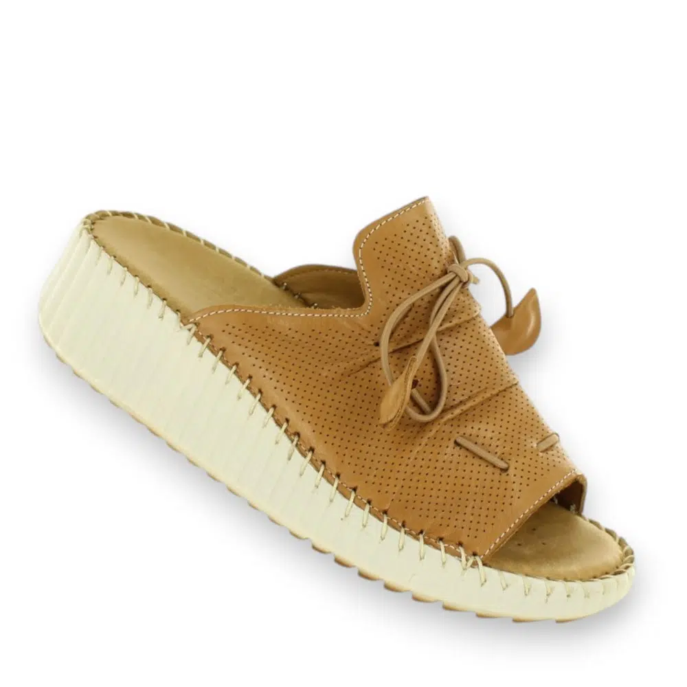 Spring Step Nevelle NEVELLE-CAM Camel Wedge Sandals Single