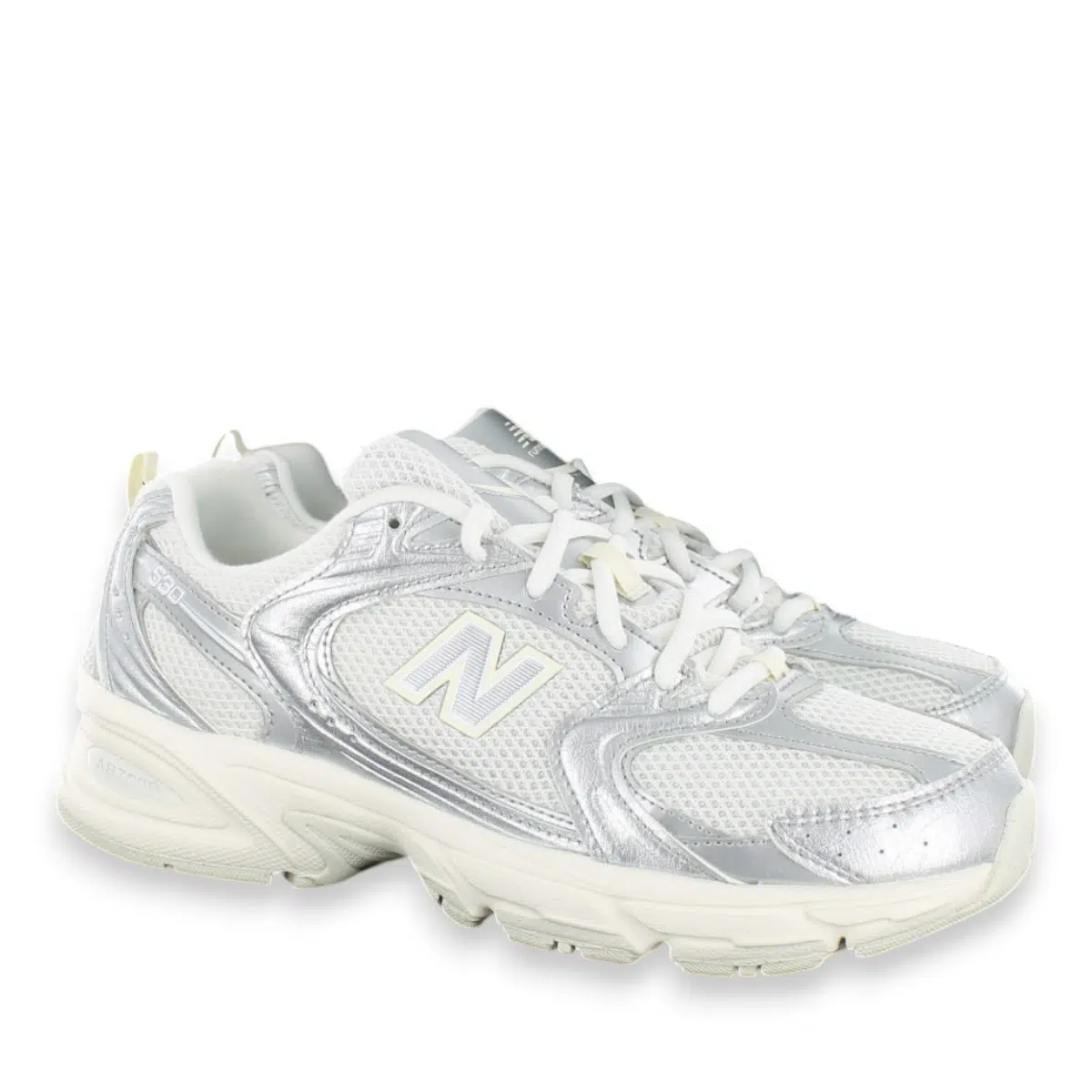 New Balance 530 U5303IR Silver Athletic Shoes Pair