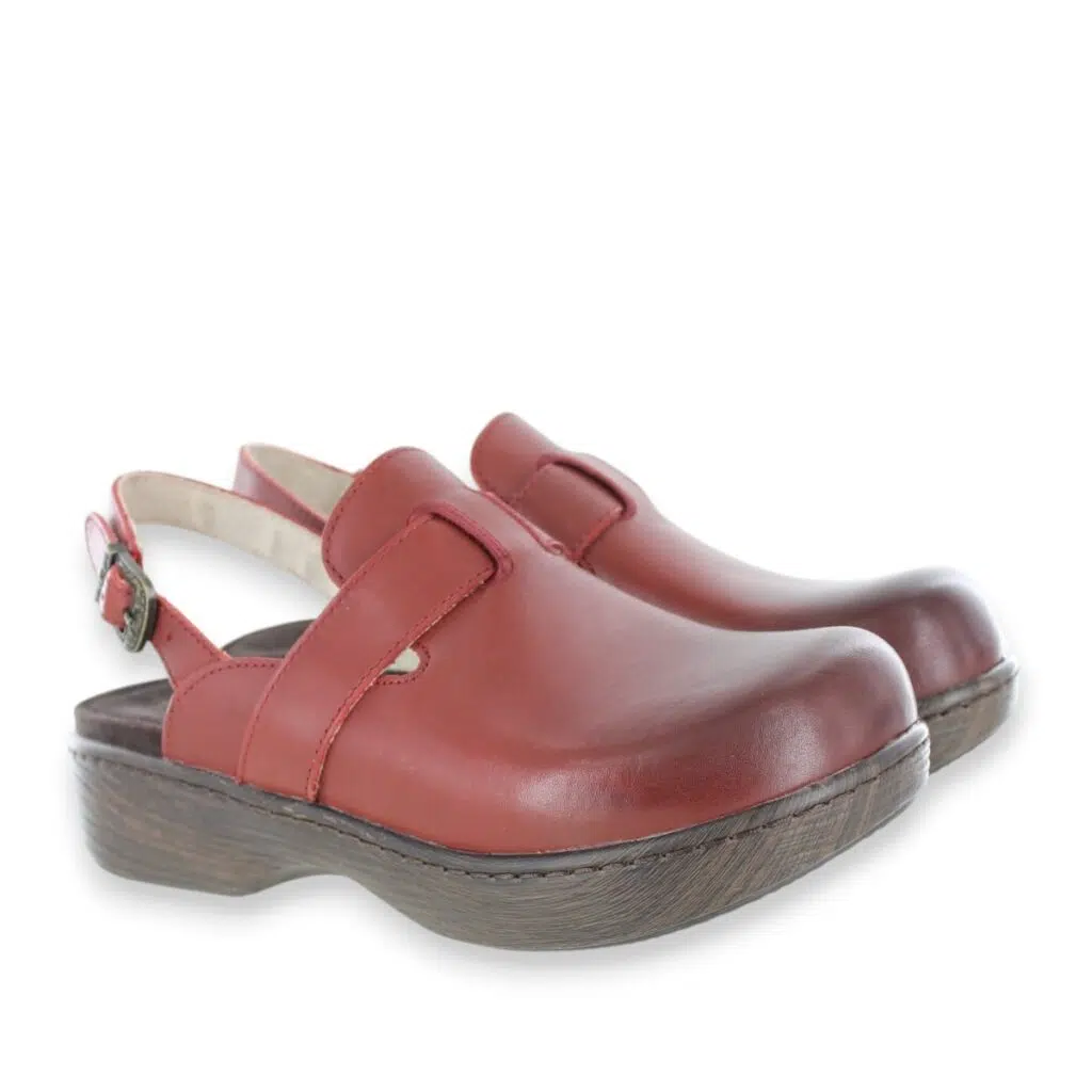 Alegria Olanna OLA-6691 Red Slingback Clogs Pair