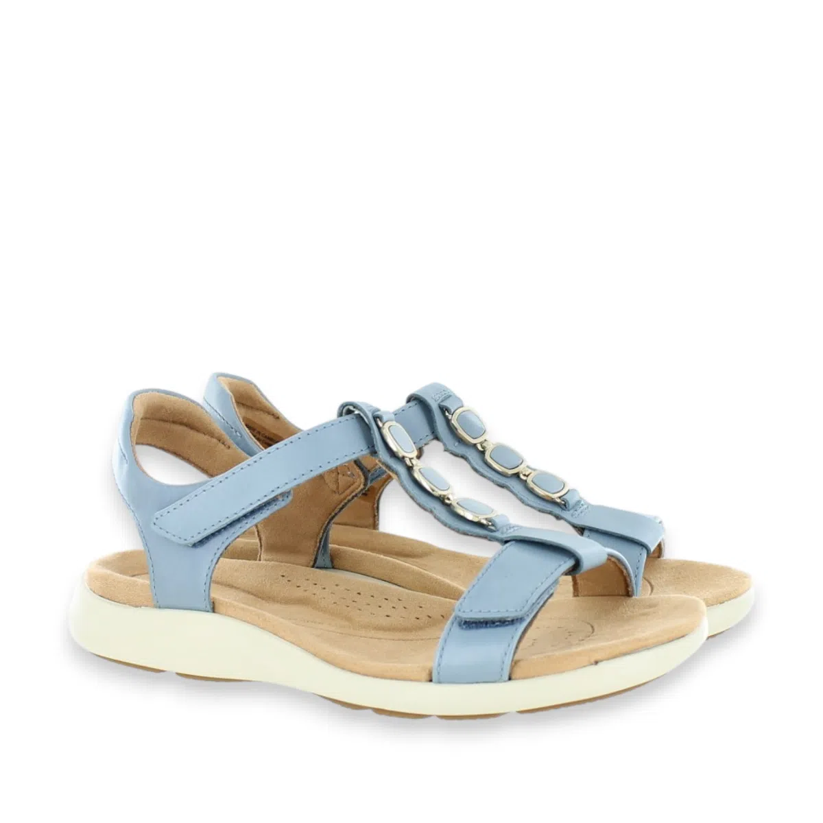Clarks Kitly Gem 26185962 Denim Sandals Pair