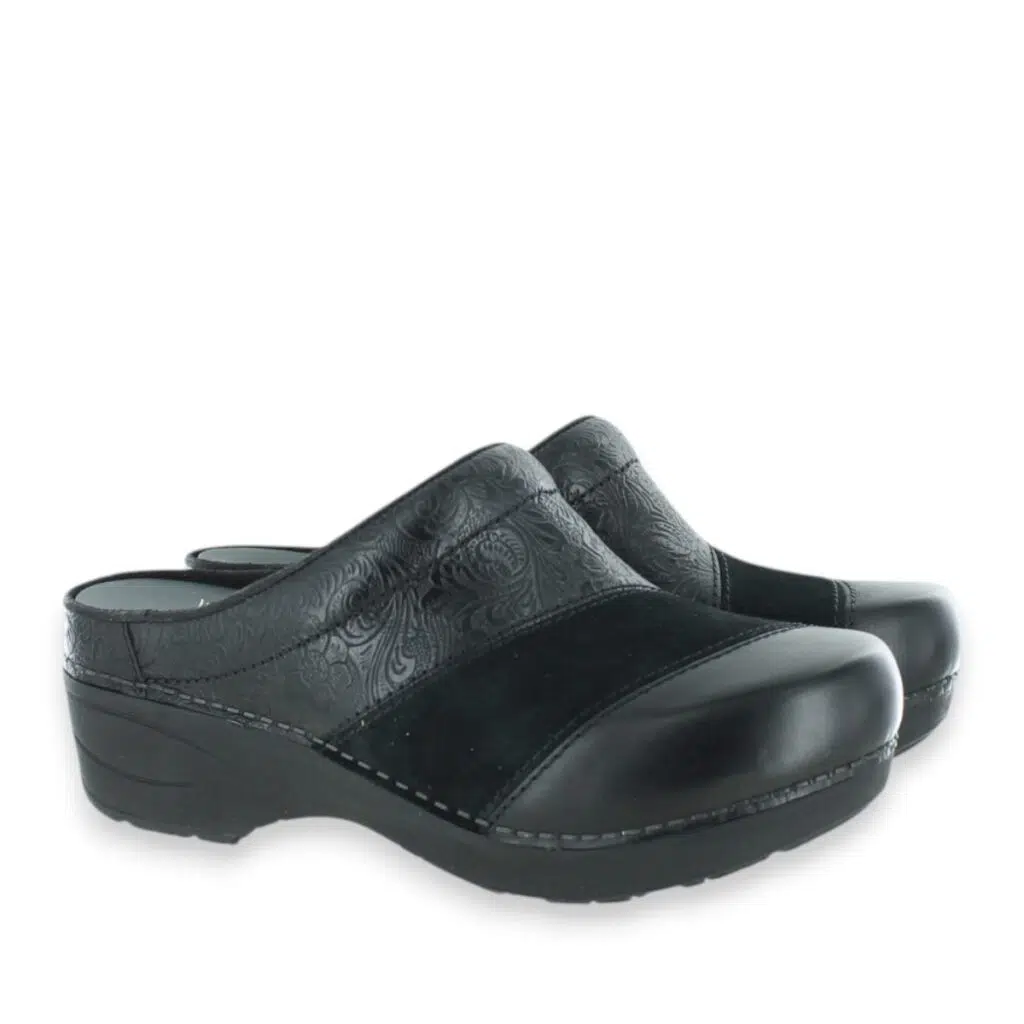 Dansko Zinnia 3996-020200 Black-Multi Clogs Pair