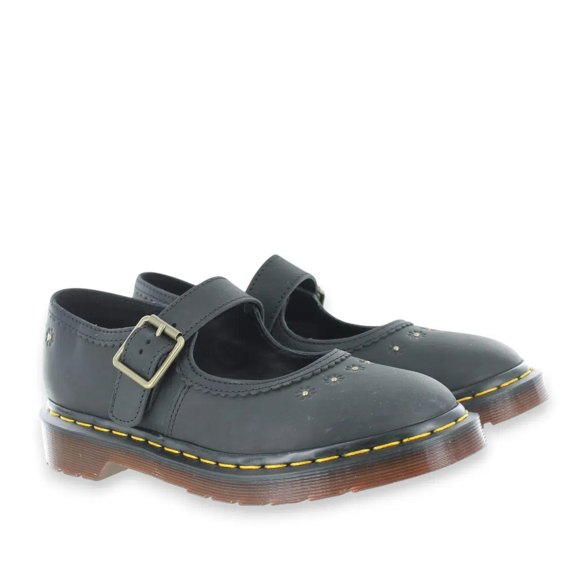 Dr Martens Flower 42391001 Black Mary Jane Shoes Pair