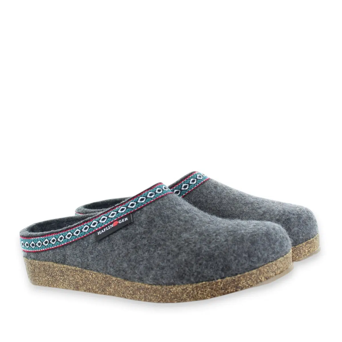 Haflinger GZ 711001-4 Grey Clog Slippers Pair