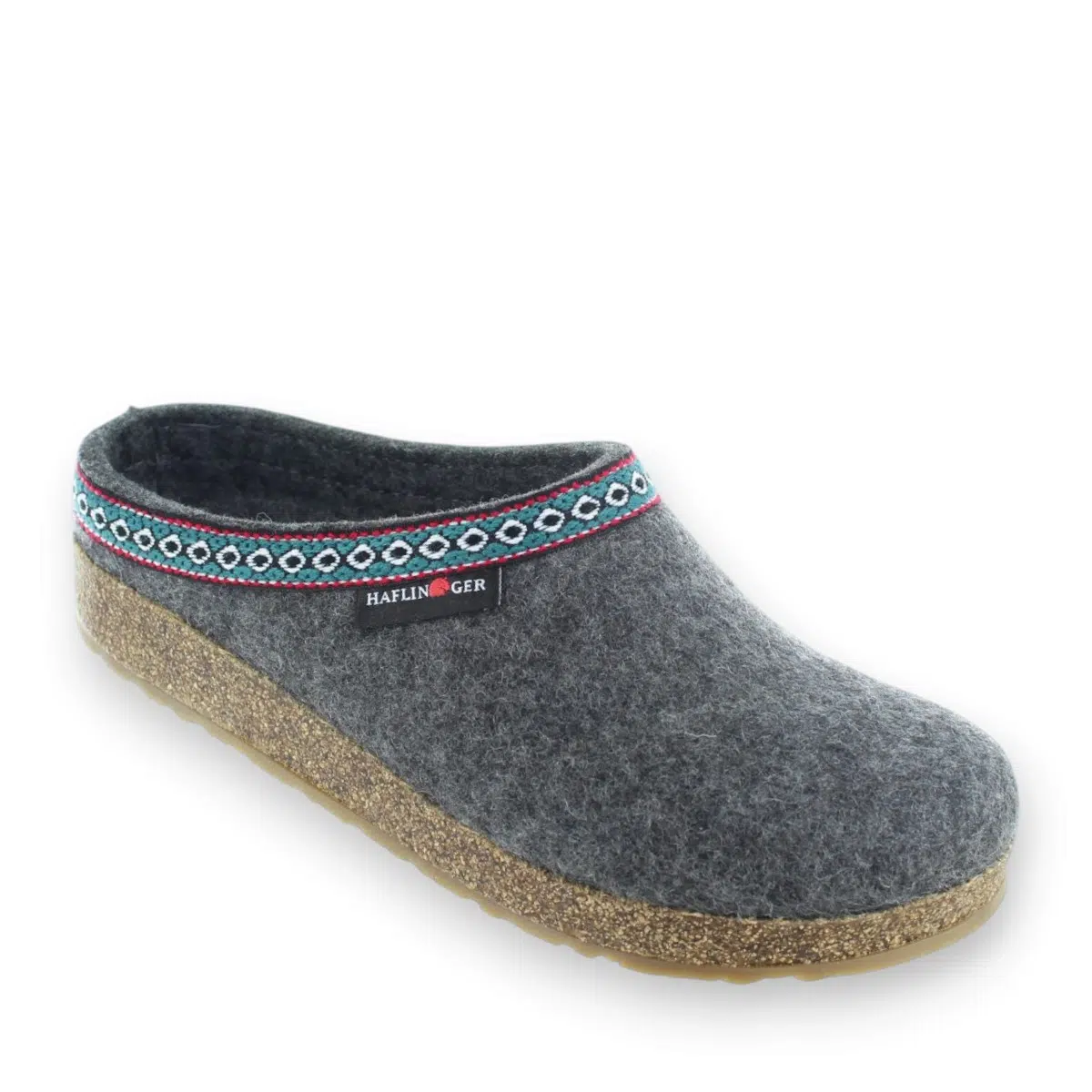 Haflinger GZ 711001-4 Grey Clog Slippers Single