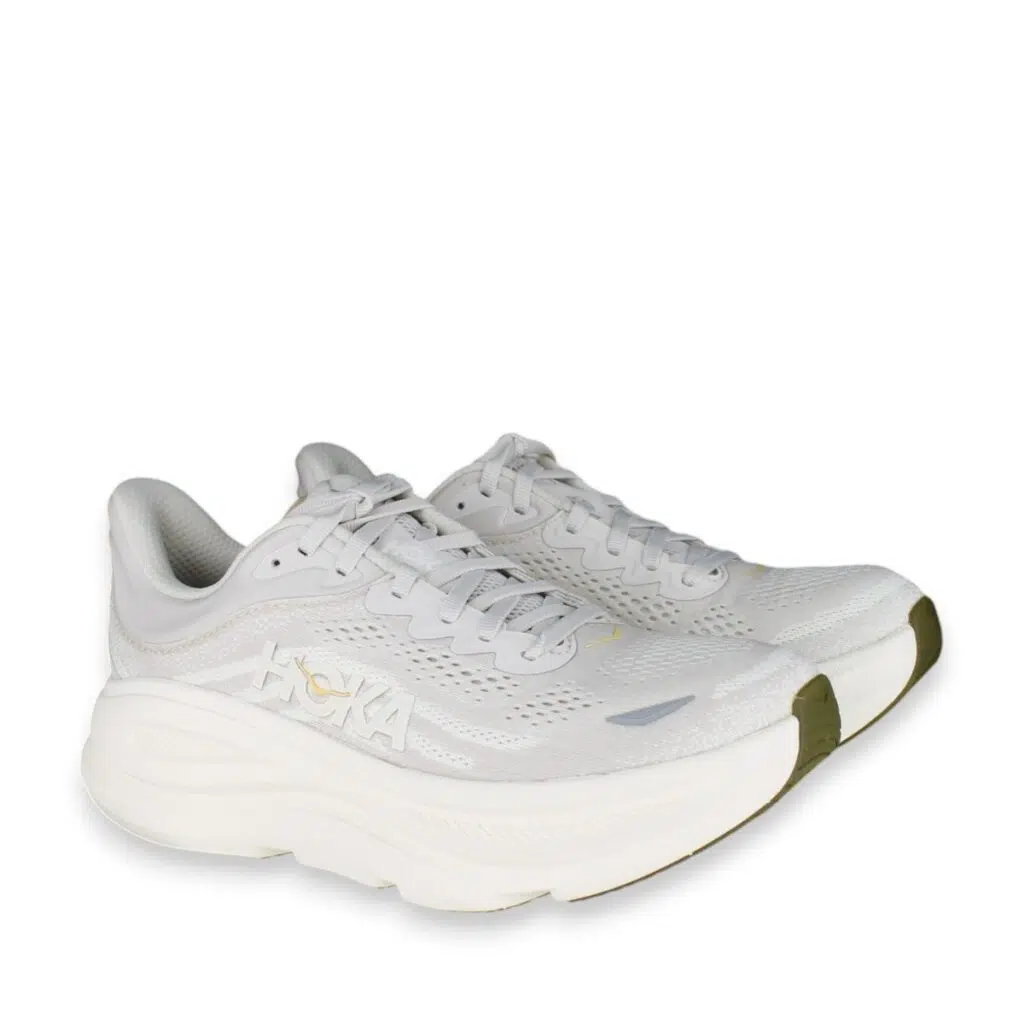 Hoka Bondi 9 1162014-RRCK Beige Running Shoes Pair