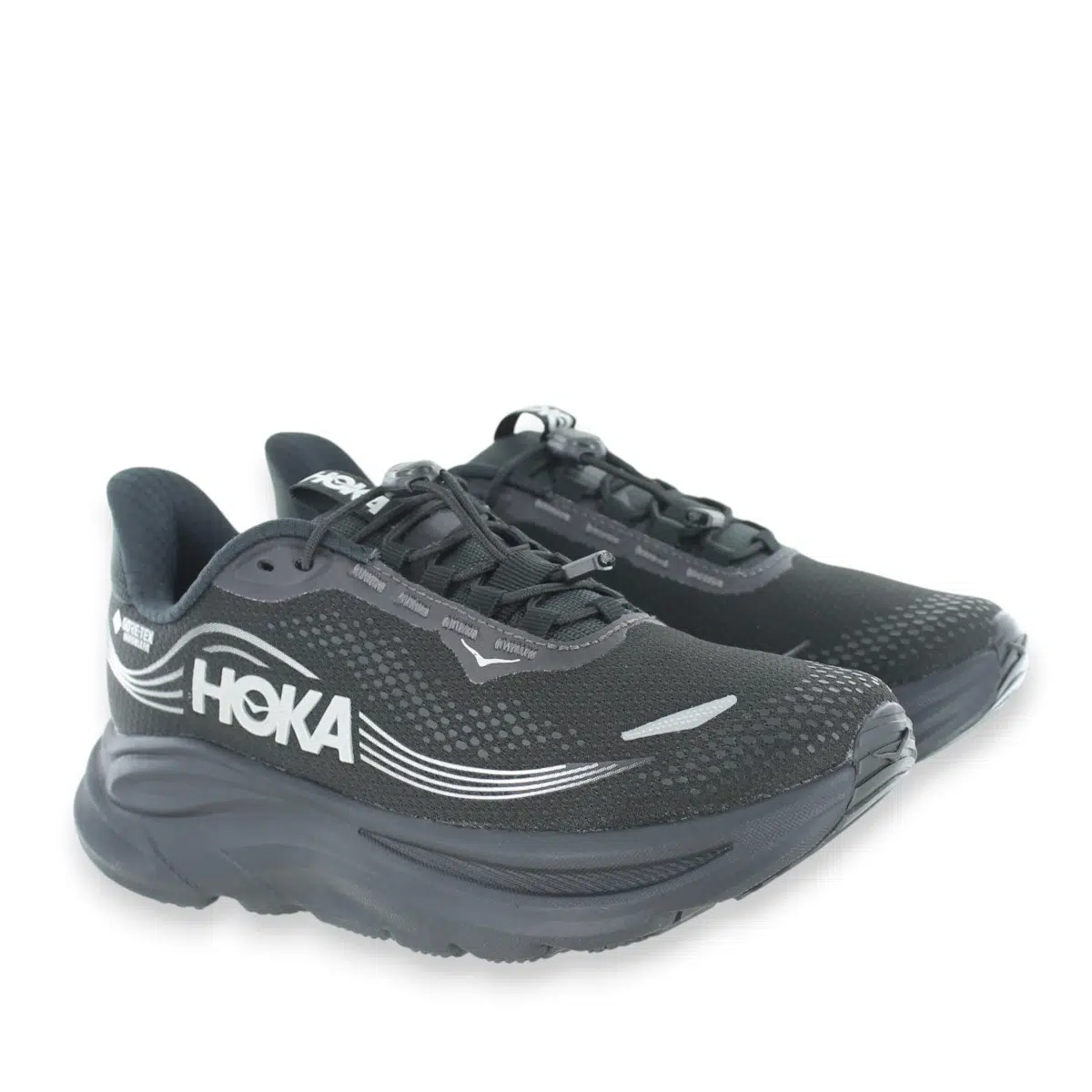 Hoka Clifton 11 GTX 1177542-BBLC Black Athletic Shoes Pair