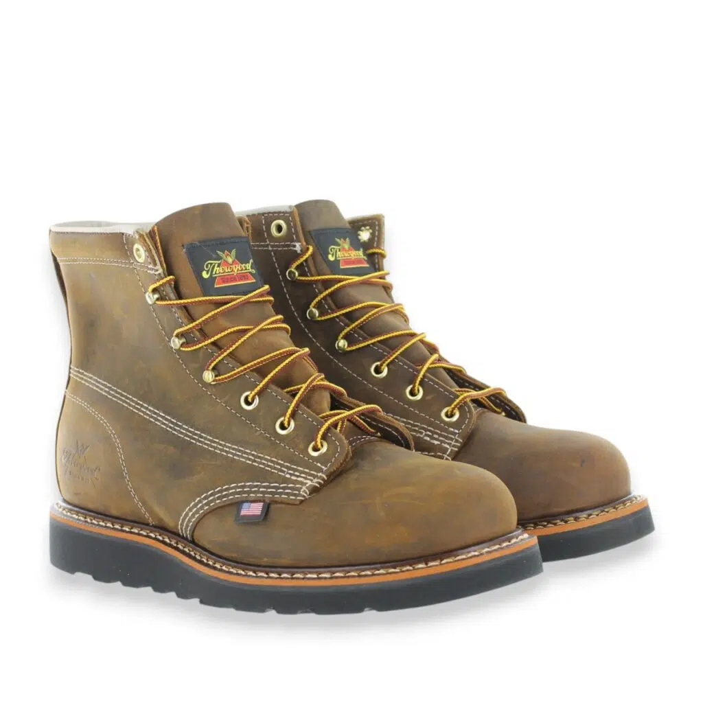 Thorogood American Heritage 814-4161 Crazy Horse Brown Work Boots Pair