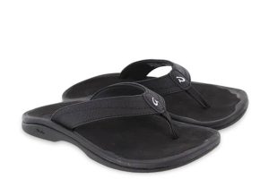 Olukai 'Ohana 20110-4040 Black Flips Pair